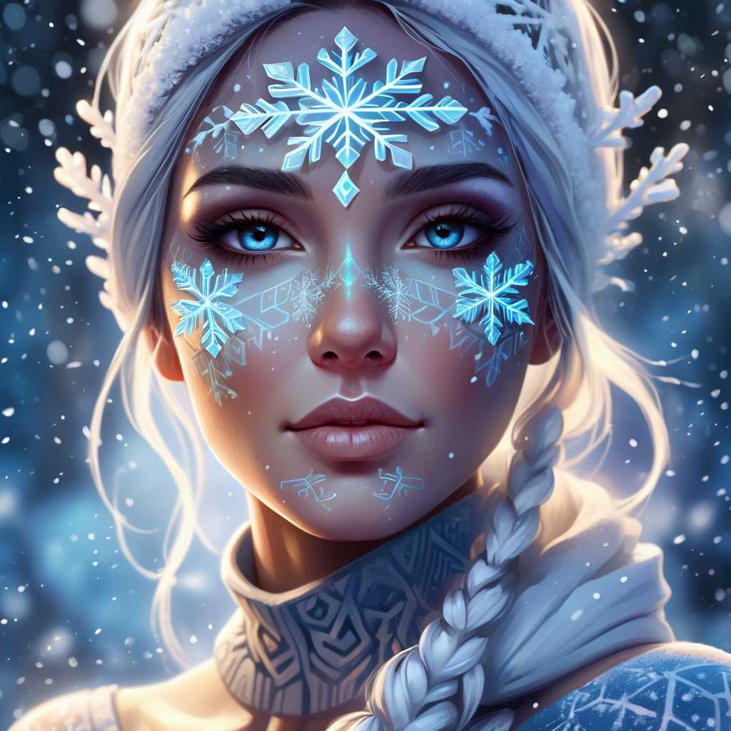 Enchanting Snowflake Fantasy Portrait