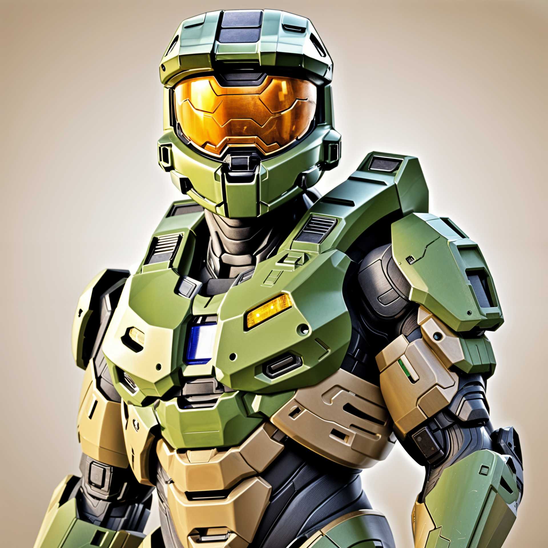 Master Chief in Battle Armor from Halo Series, Ready for Combat