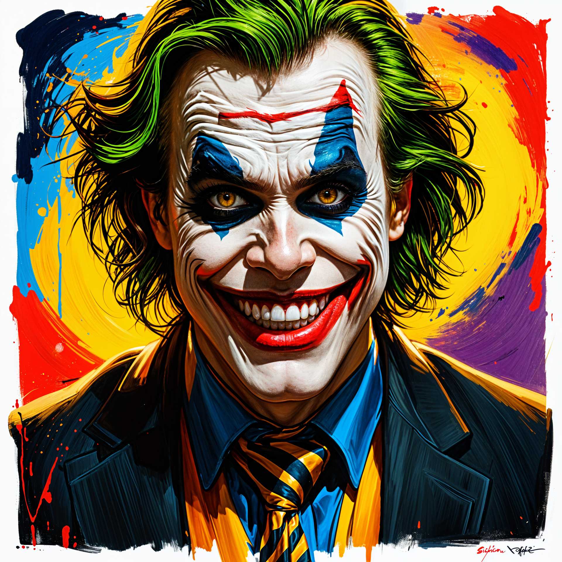Vibrant and Intense Portrait of the Joker