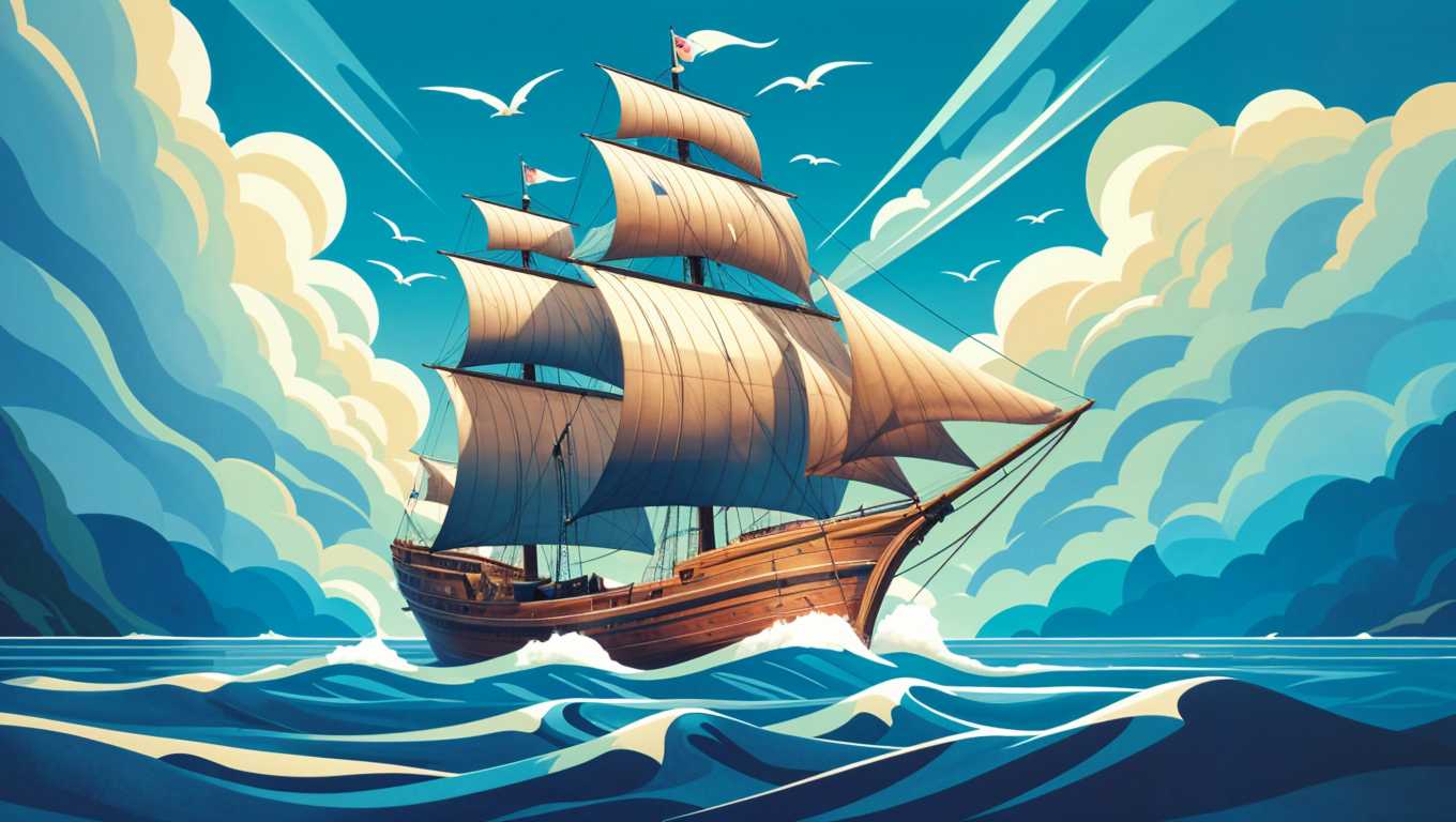 Voyaging the Tempestuous Seas: A Galleon Braves the Storm