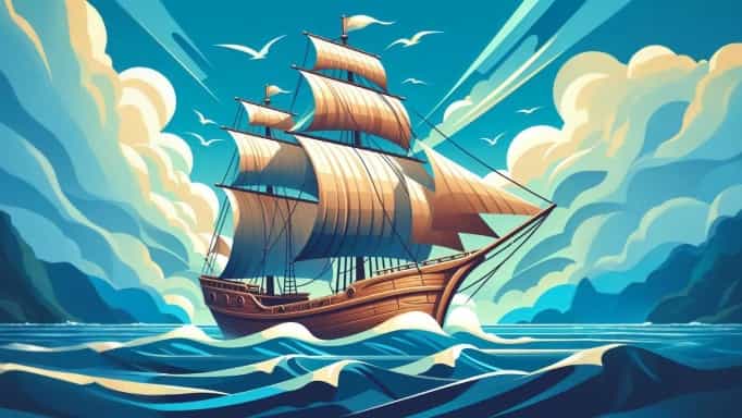 Voyaging the Tempestuous Seas: A Galleon Braves the Storm