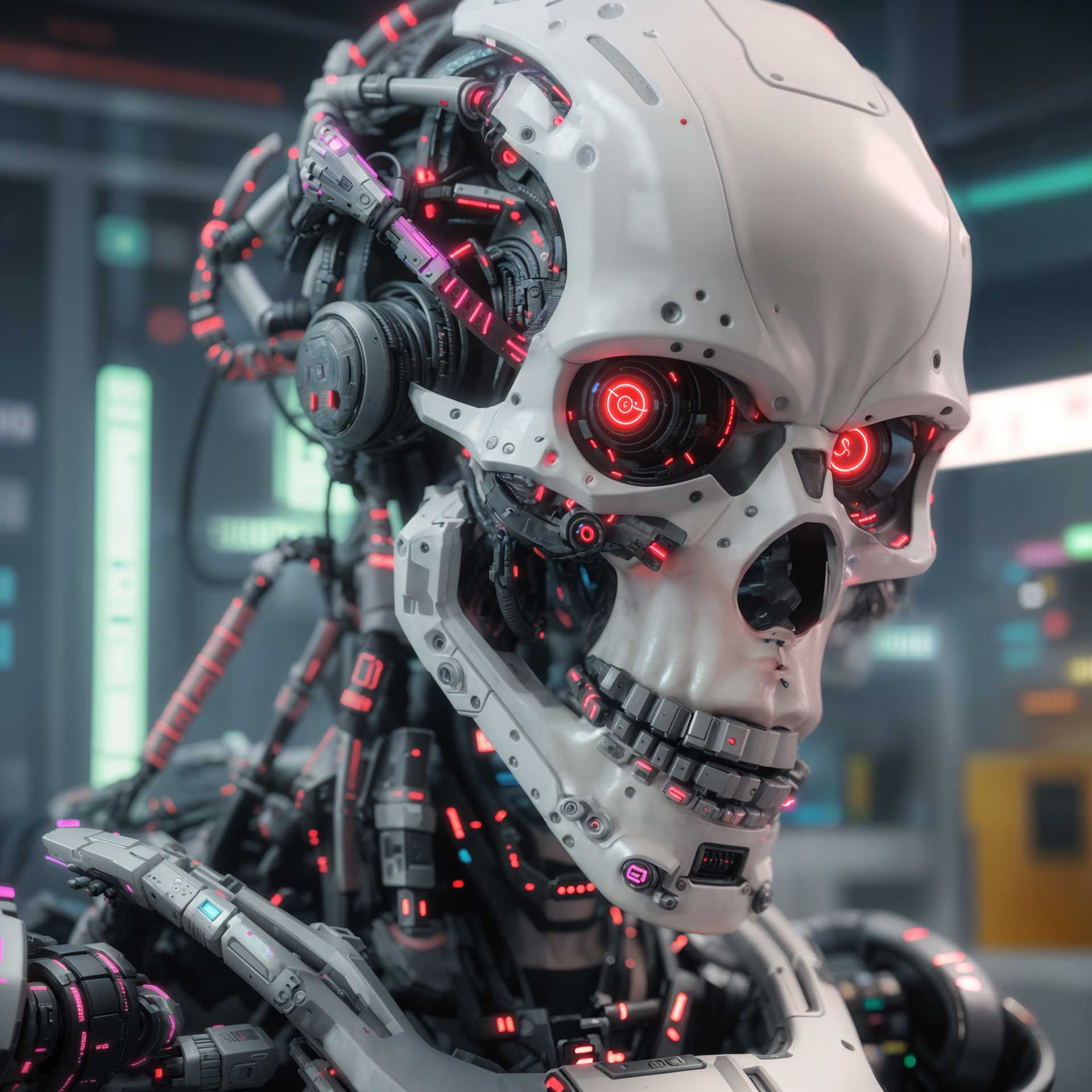 Advanced Cybernetic Skull: A Glimpse into the Future of Robotics