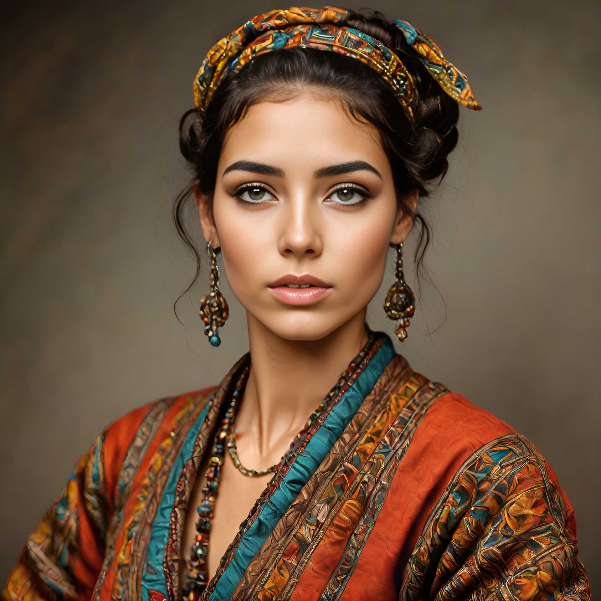 Traditional attire and jewelry: A portrait of cultural elegance