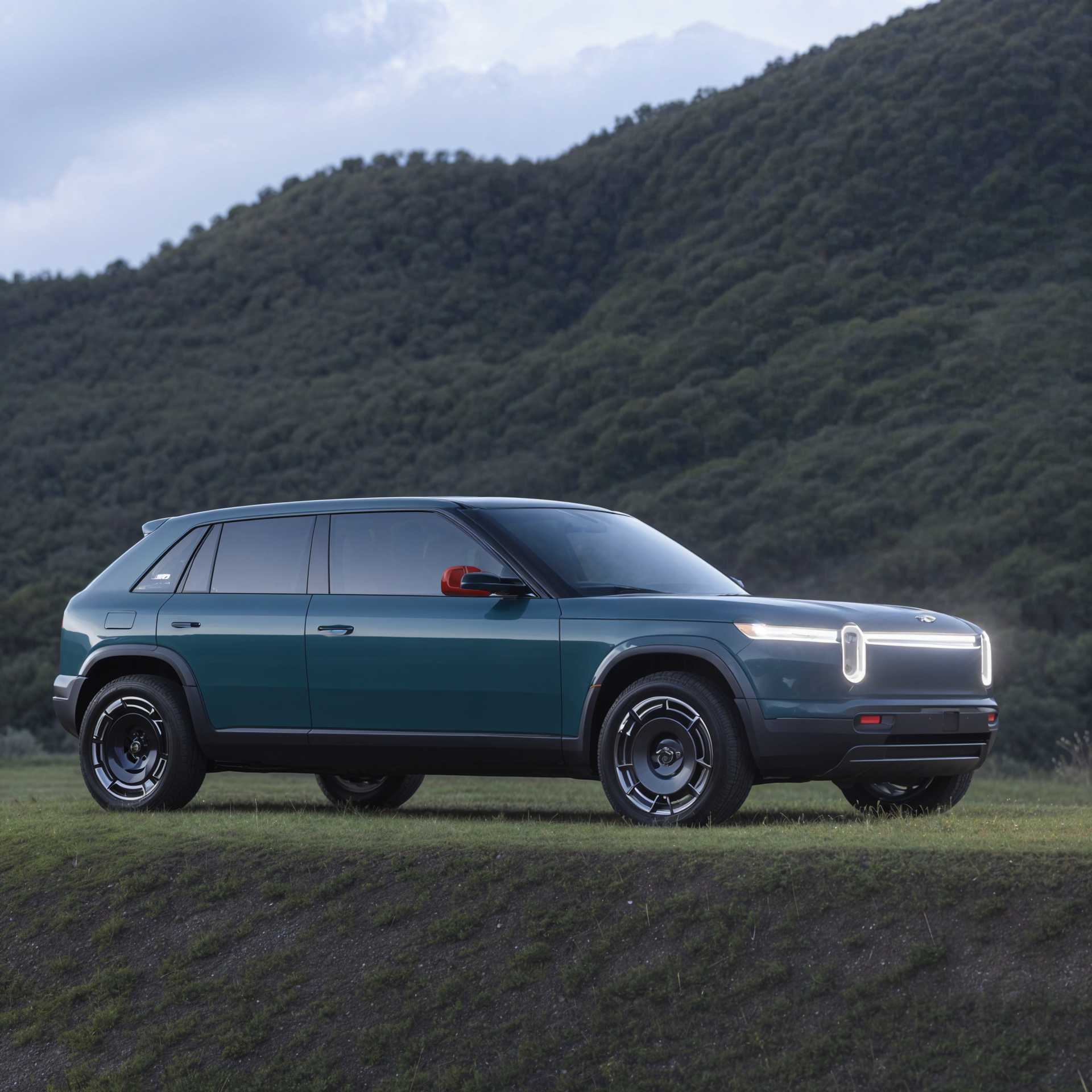 Rivian R1T Electric SUV in a Natural Setting