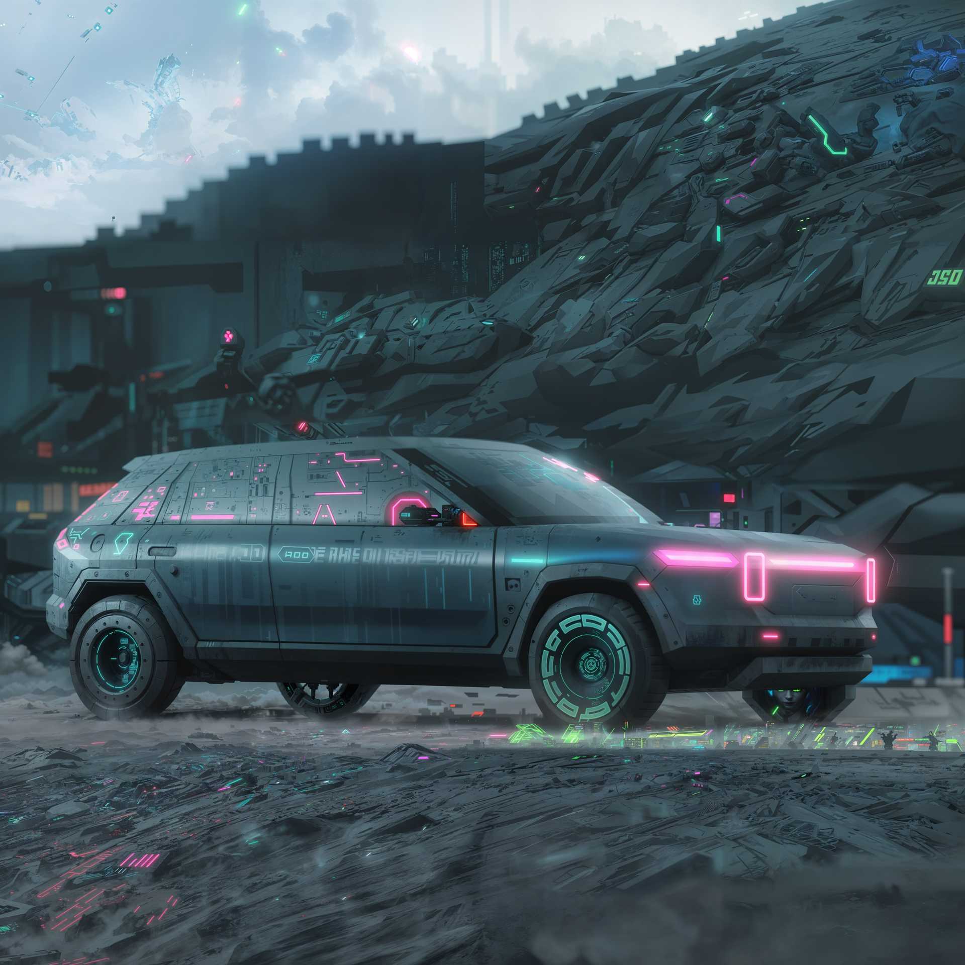 Futuristic SUV: A Glimpse into the Digital Age