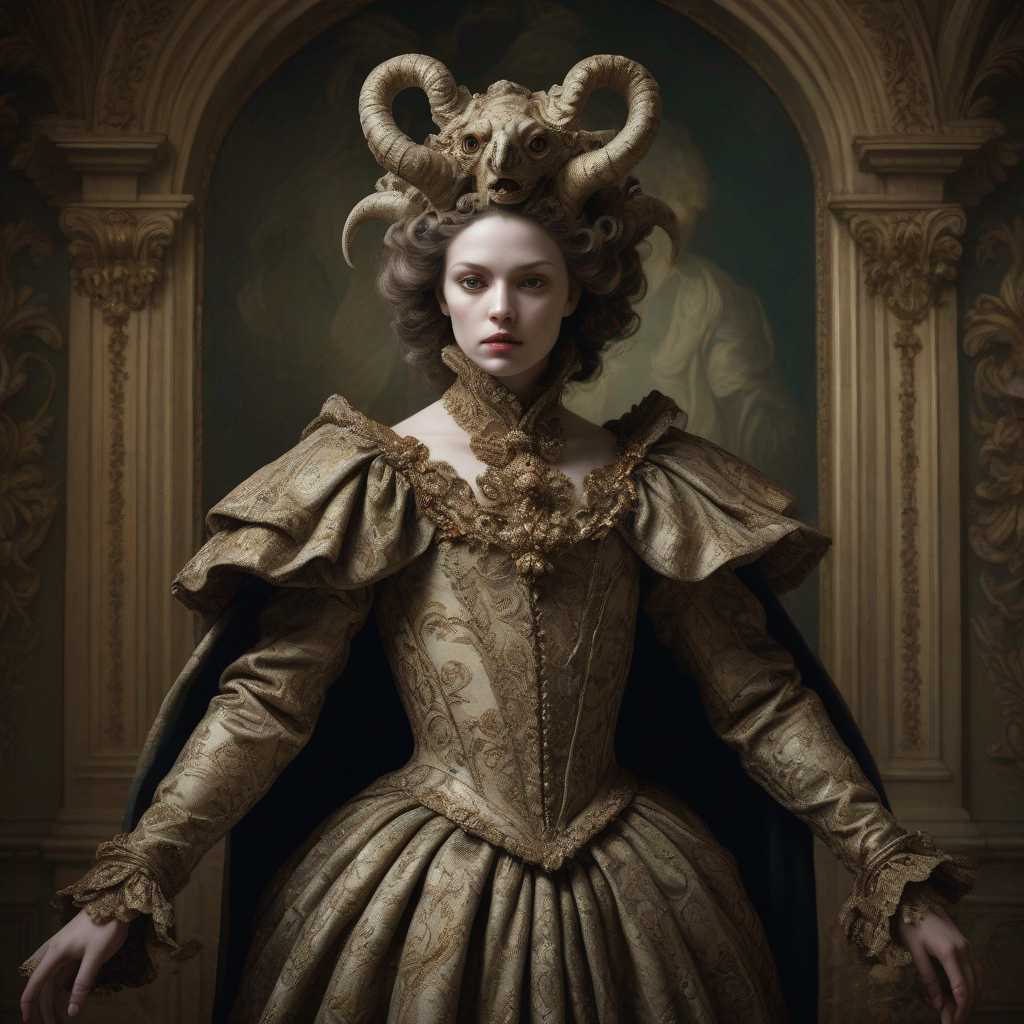Baroque Elegance A Fashionable Femme Fatale
