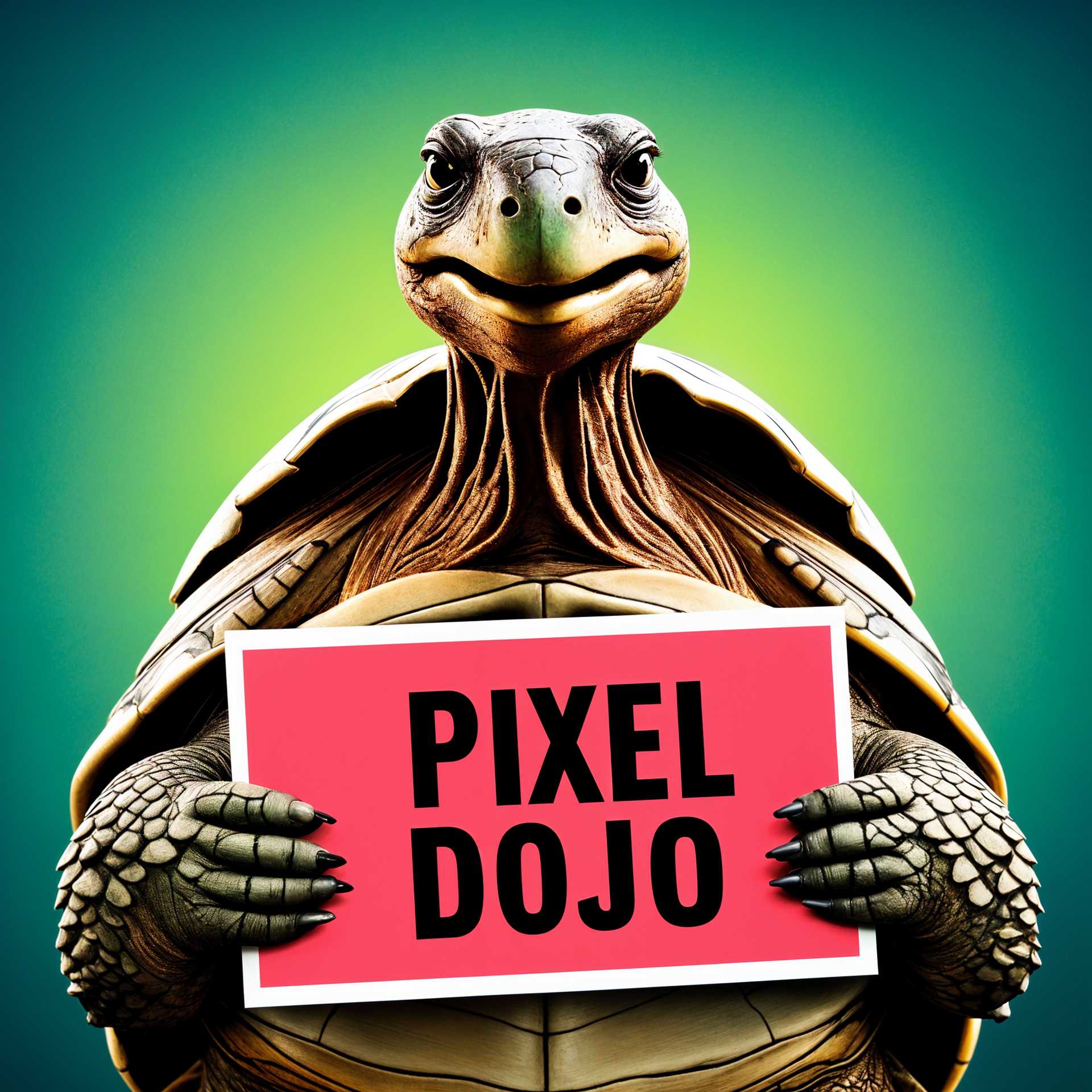 Pixel Dojo Tortoise: A Whimsical Digital Creature