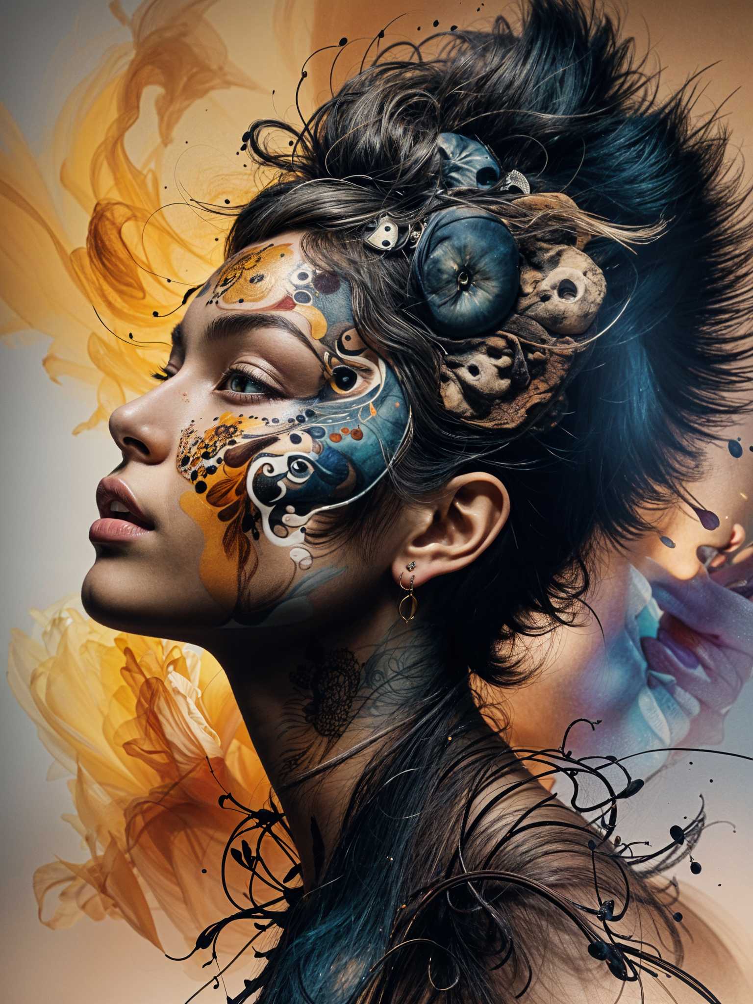 Enigmatic Elegance: A Portrait of Artistic Intrigue