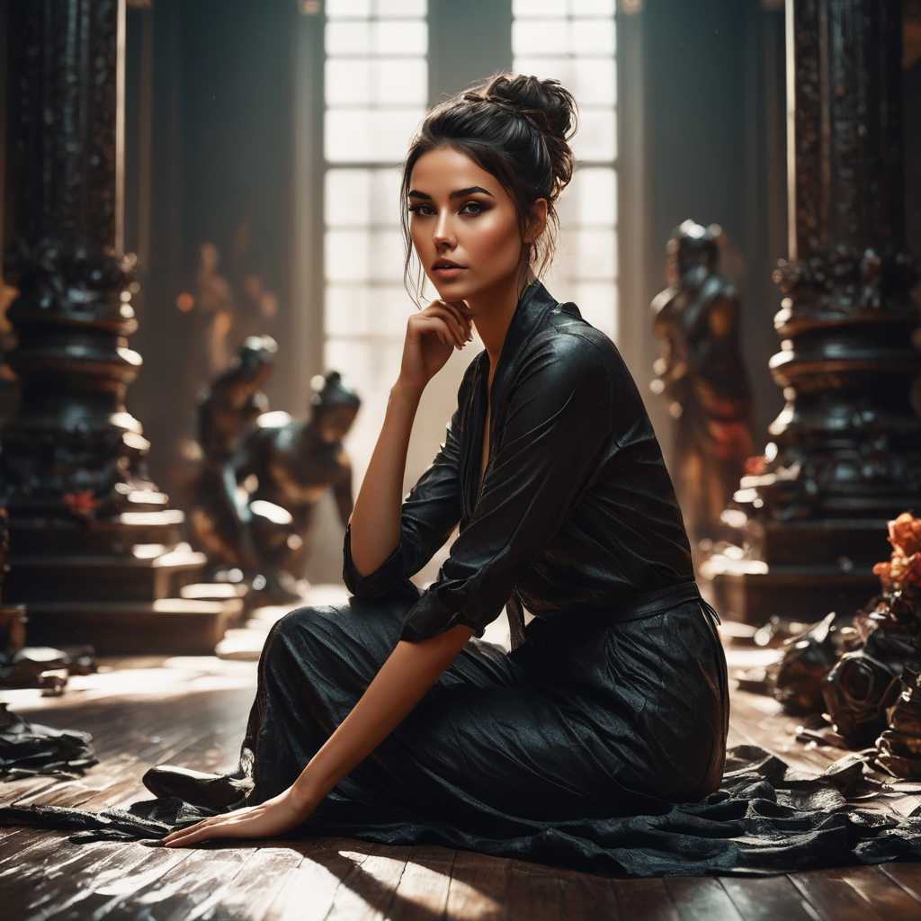 a photo of TOKONIA, #photography best quality, cinematic still, filmed by [David Fincher], therapy session, day, wide-angle shot, 35mm by Russ Mills, photo by Ashraful Arefin, Anna Nemoy, a sculpture by Antonio Canova