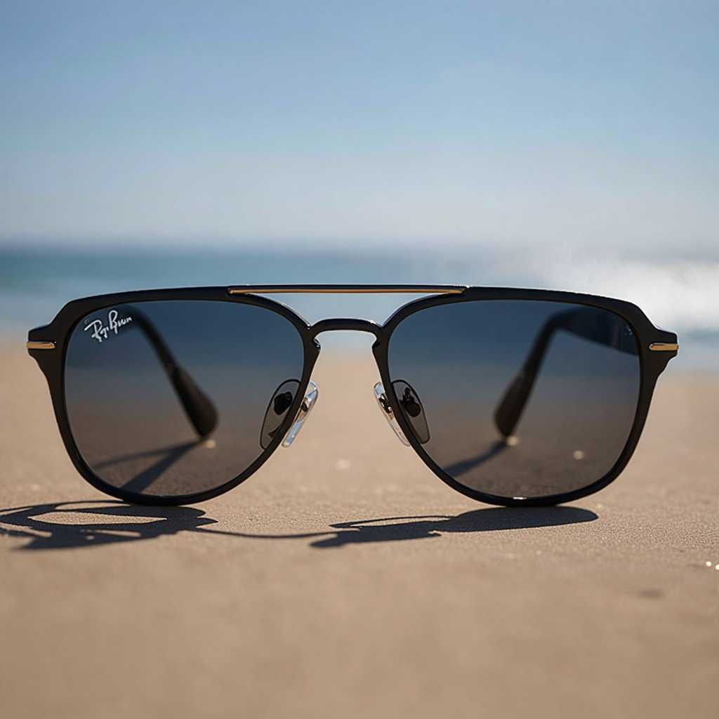 RayBan Aviator Sunglasses on a Beach