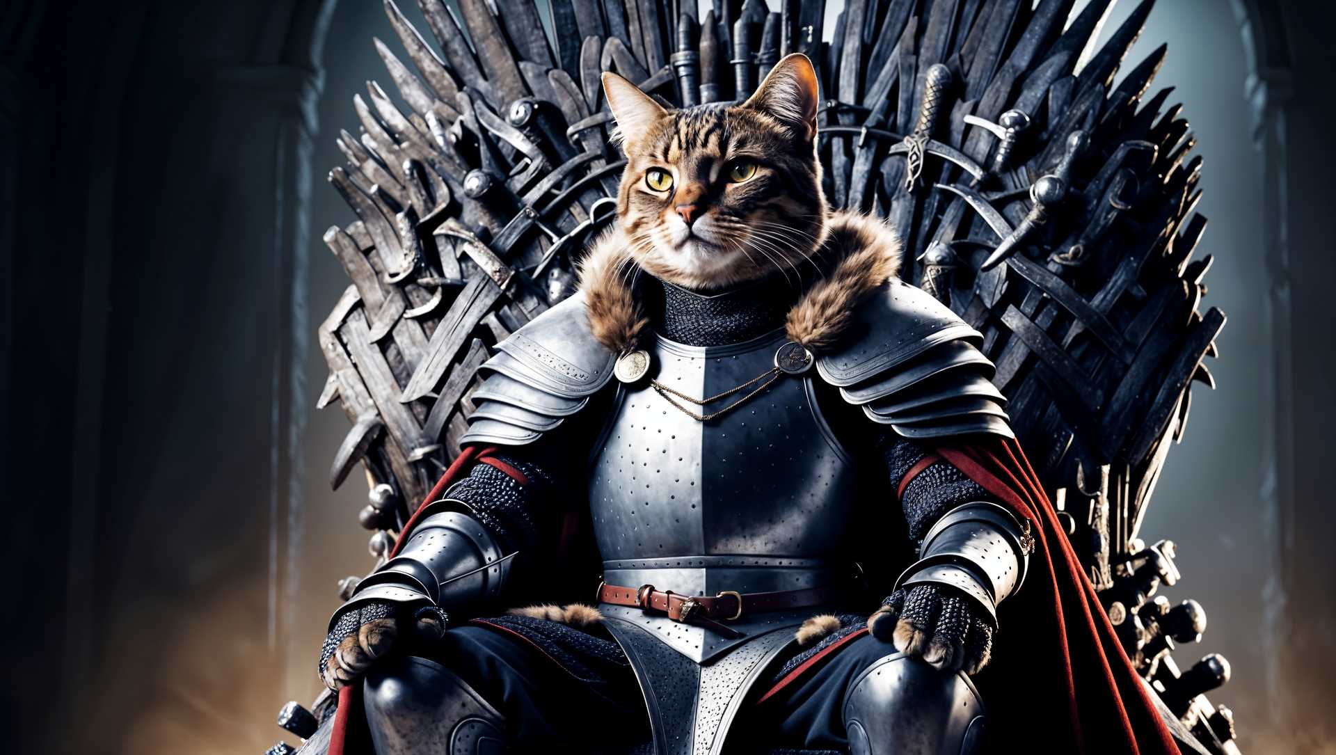 Kitty King: A Feline in Armor on the Iron Throne
