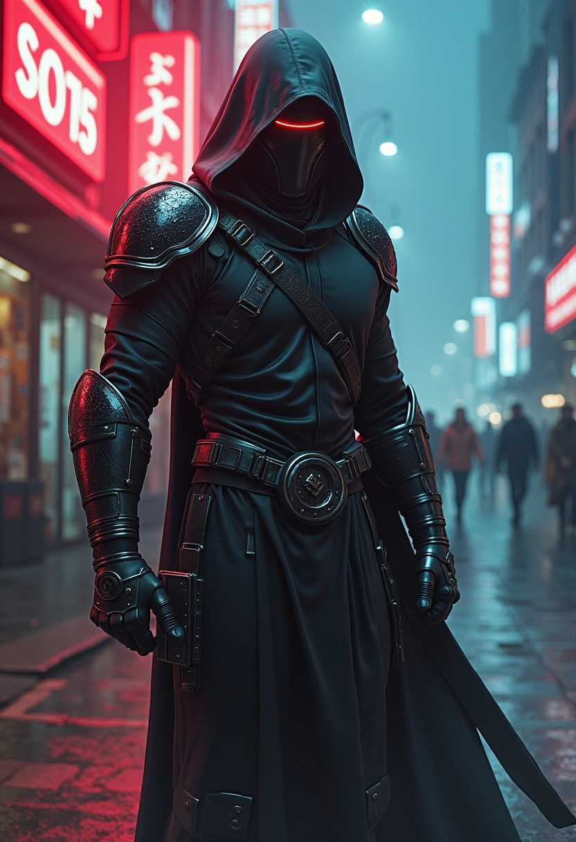 warrior man cyberpunk
