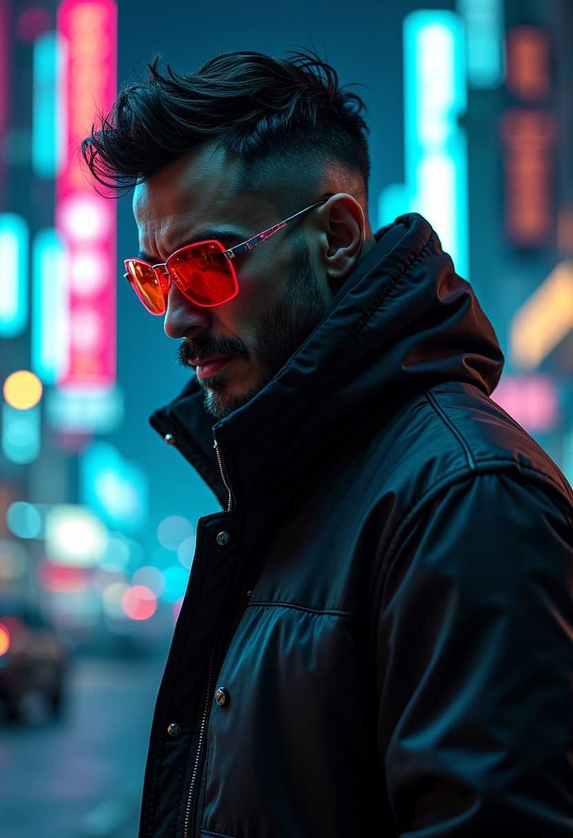 man CYBERPUNK,style digitsl srt