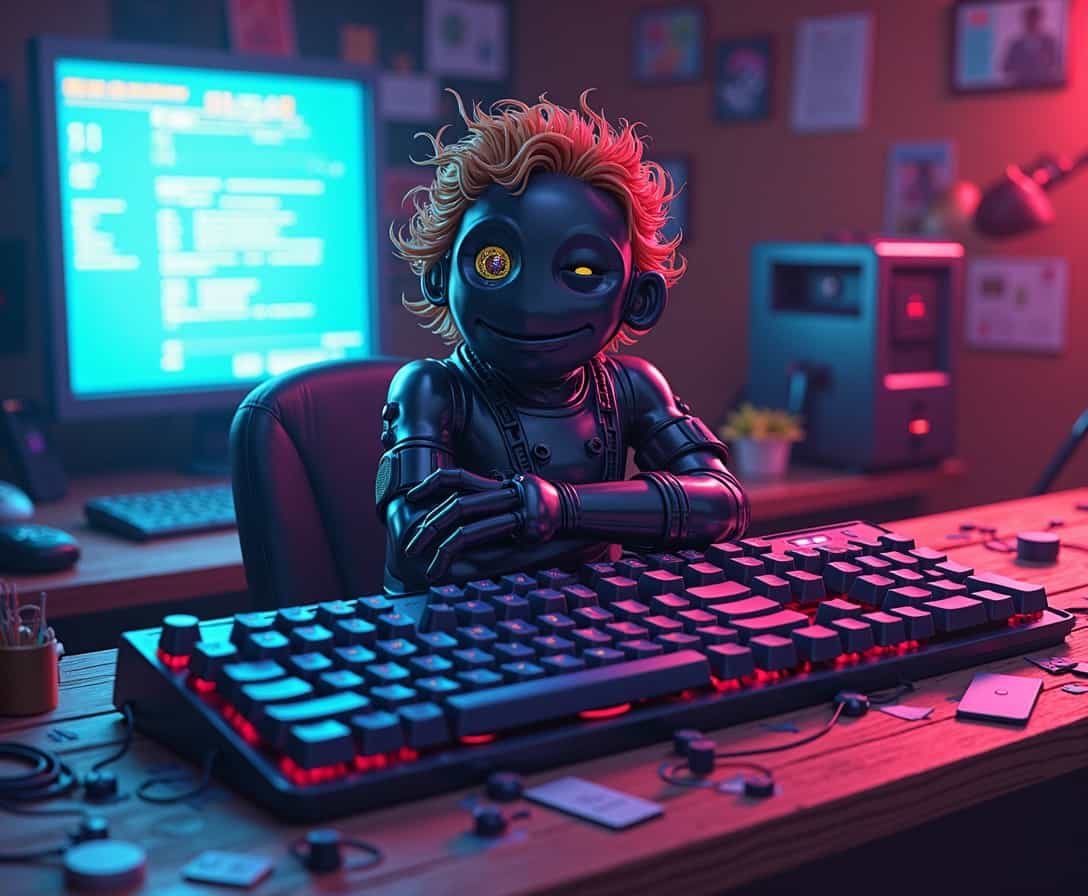 Robotic Whiz with a Winking Charm A Cybersecurity Specialist at Play