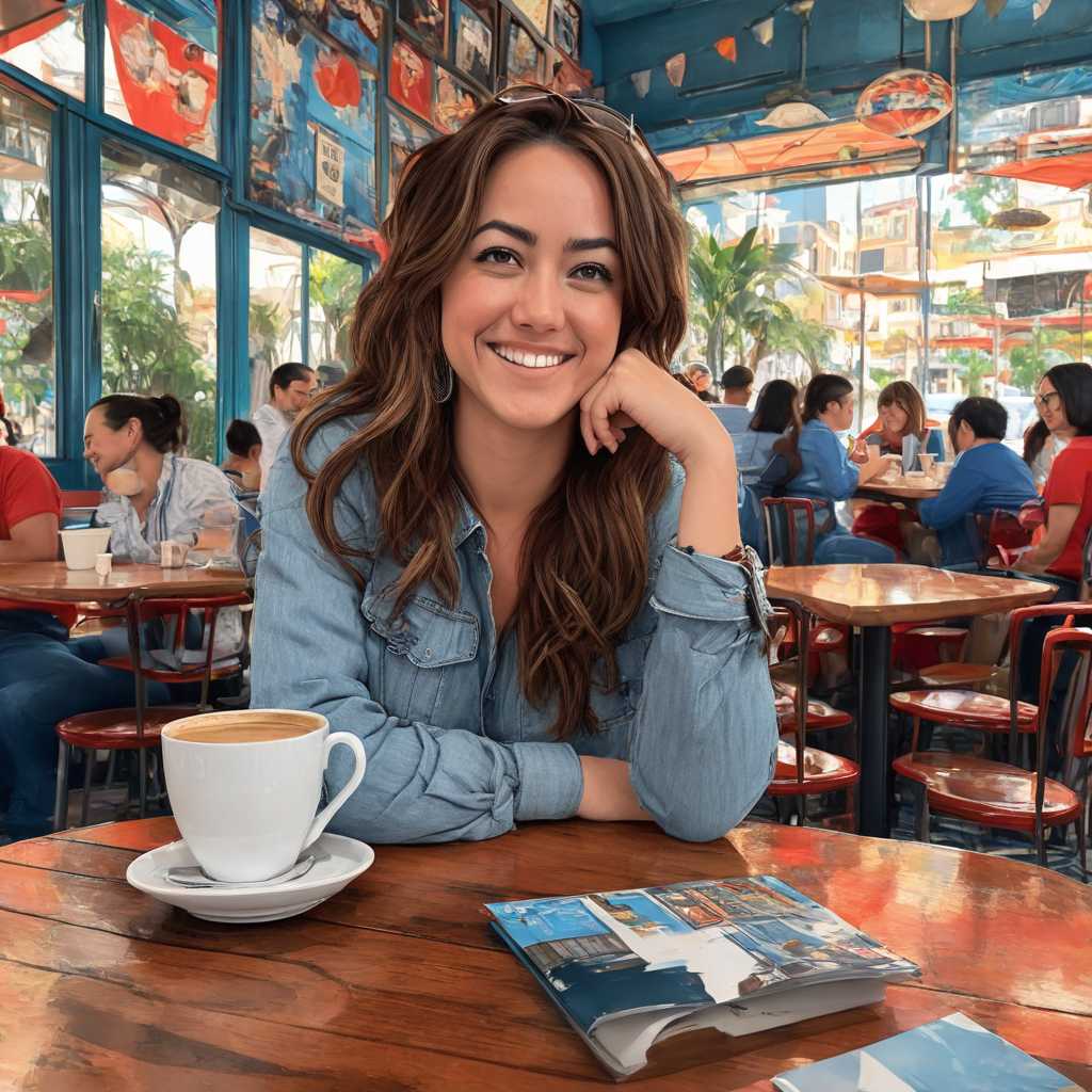 Indoors Cafe Scene with a Lady Enjoying a Coffee and Reading