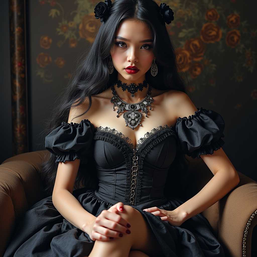 GOTHIC GIRL, DRAMATIC LIGHT
