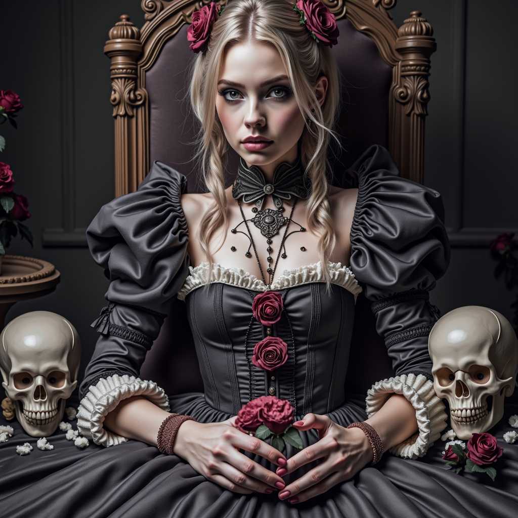 GOTHIC GIRL, DRAMATIC LIGHT