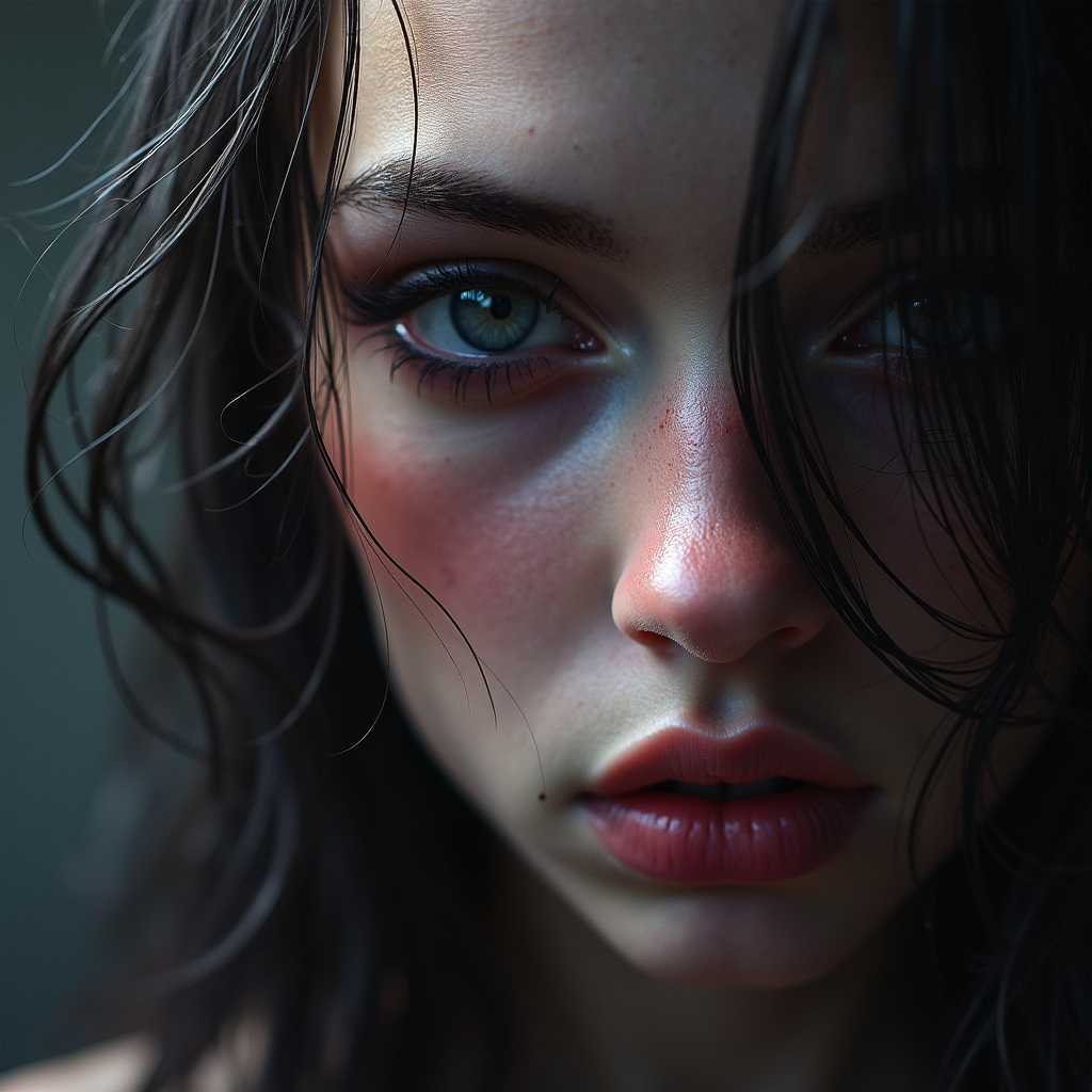 GOTHIC GIRL, DRAMATIC LIGHT