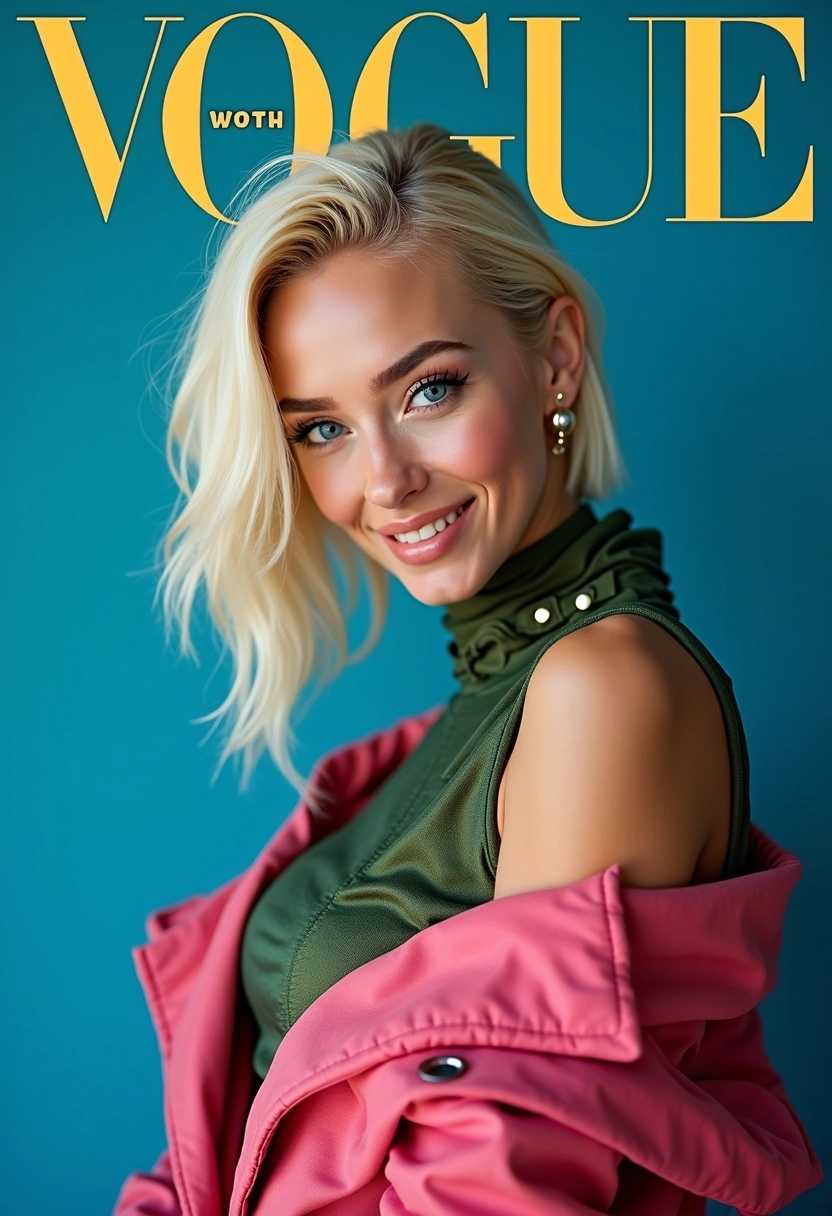 Vogue Magazine Cover A Fashionista with a Mesmerizing Smile