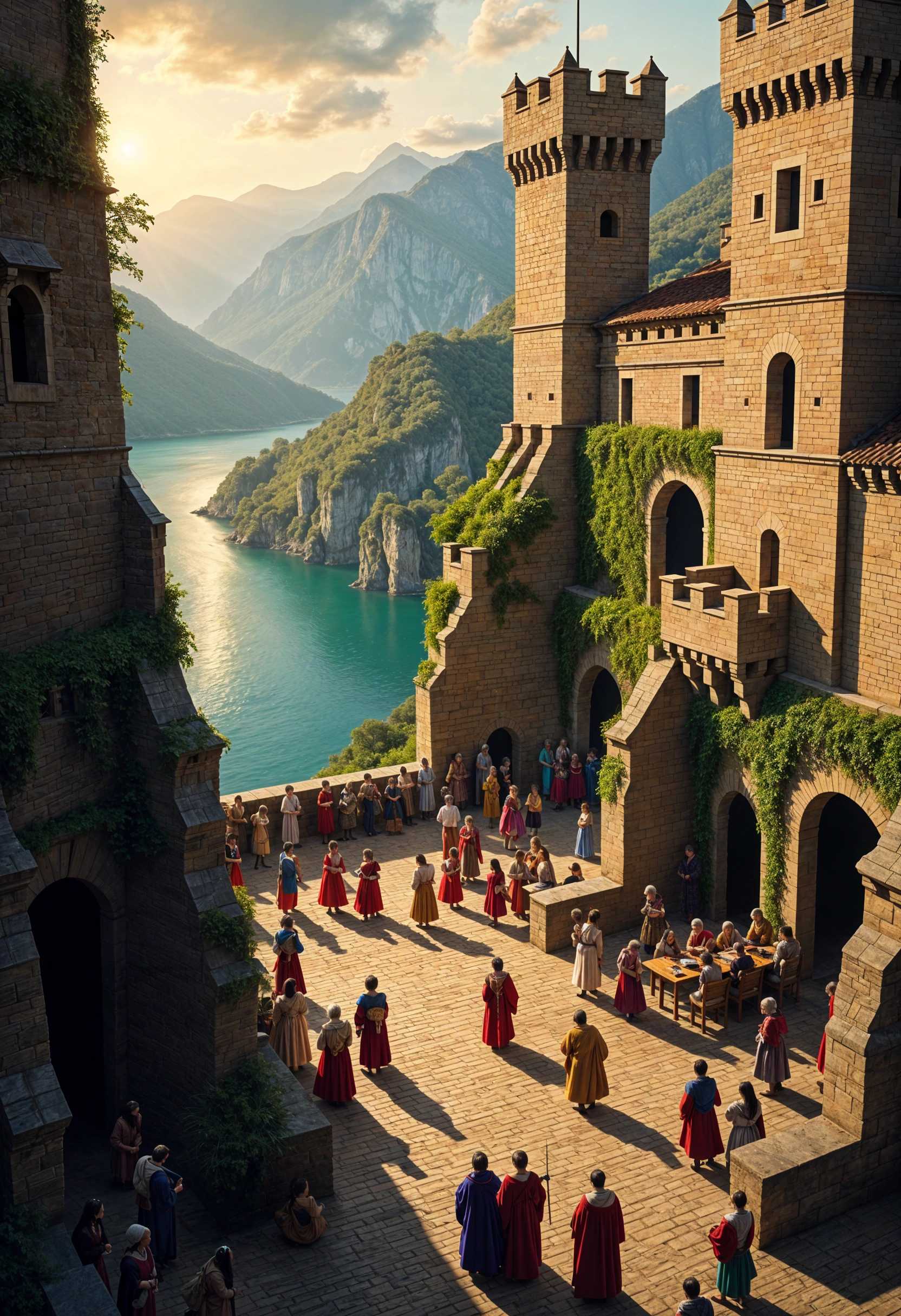 Medieval Festival at an Ancient Castle with a Spectacular Lake View.
