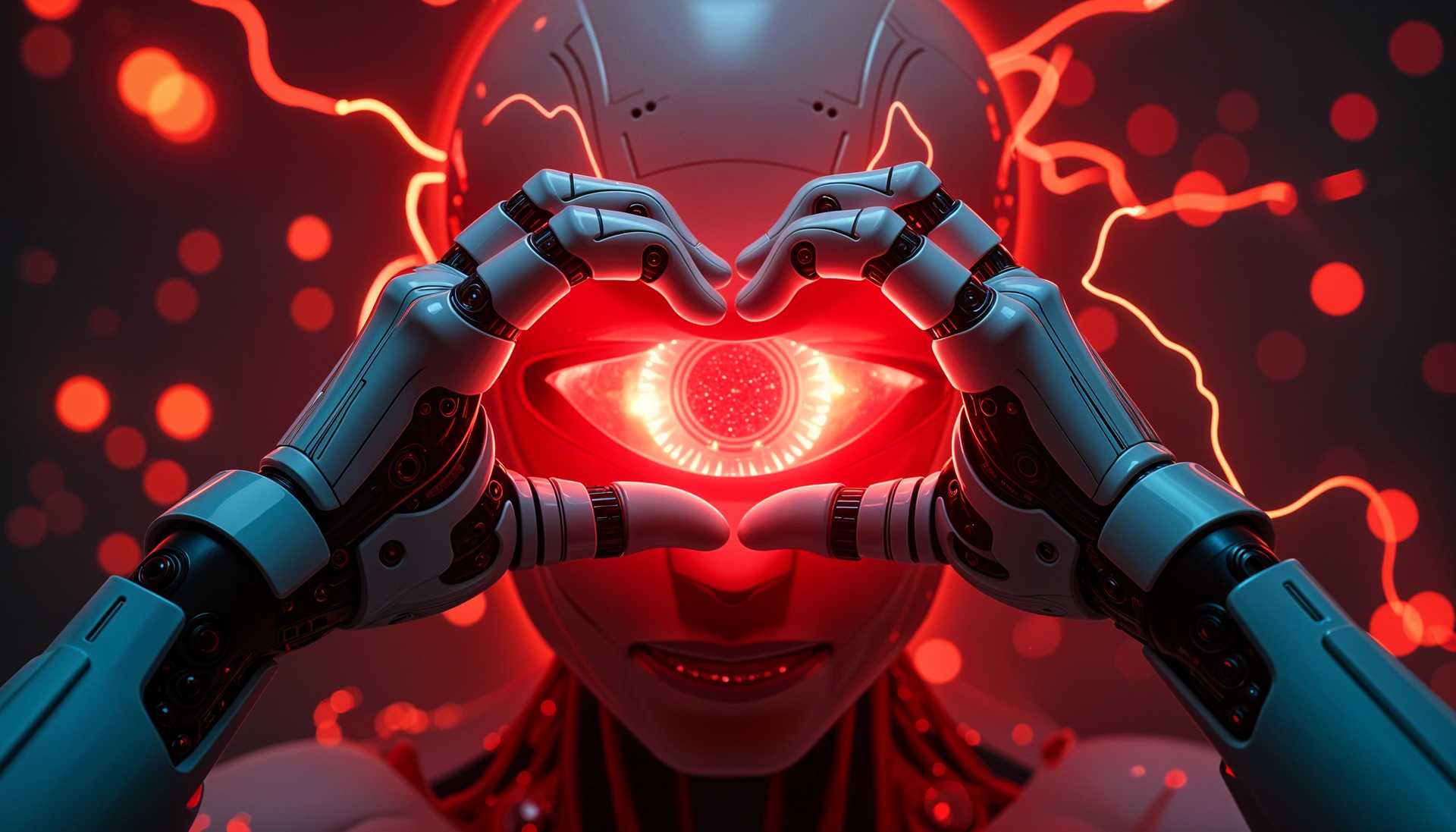 Robotic Affection: A Heart-Shaped Gesture Illuminates the Digital Eye