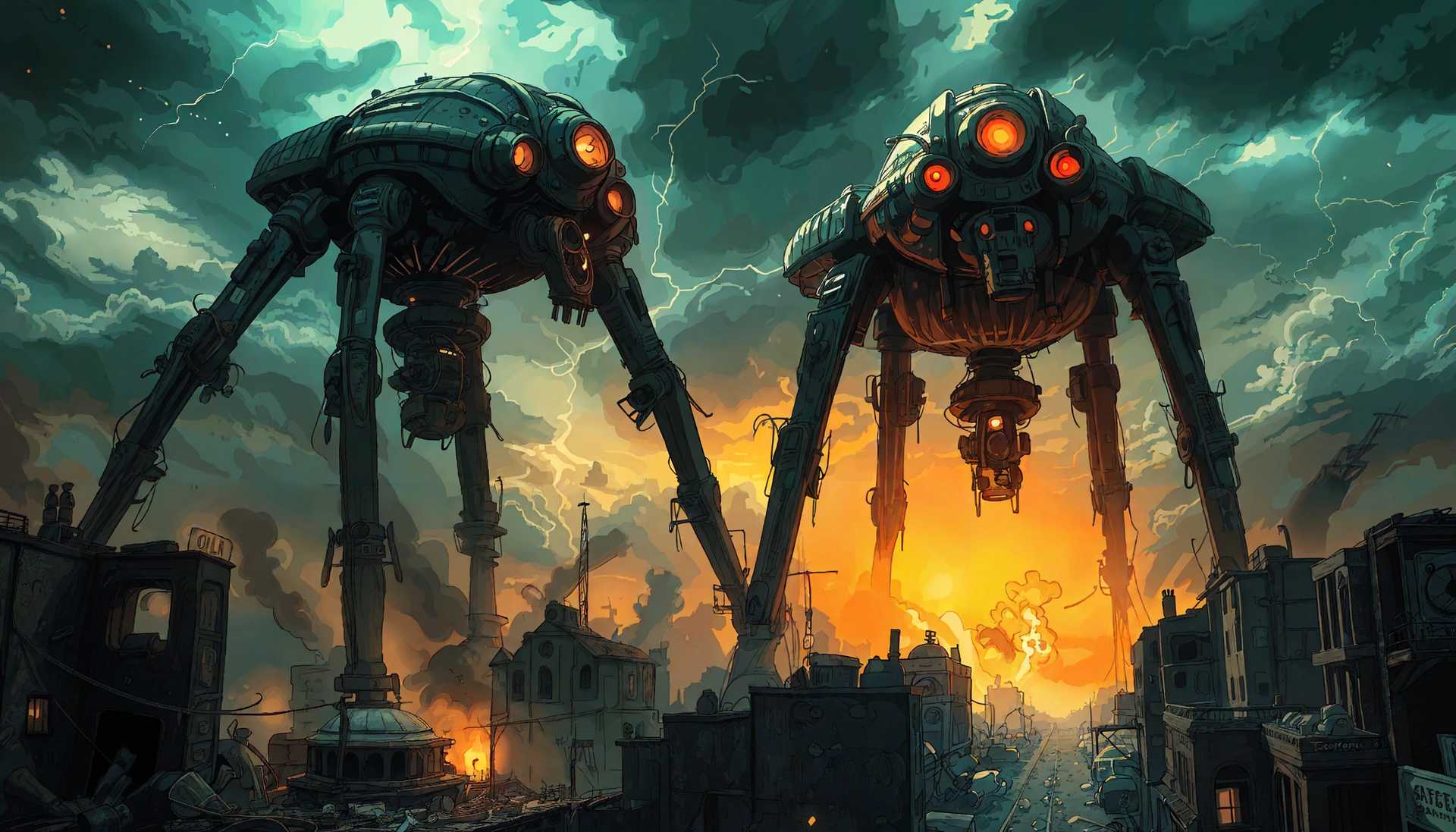 Apocalyptic Giants: A Triumphant Steampunk Invasion