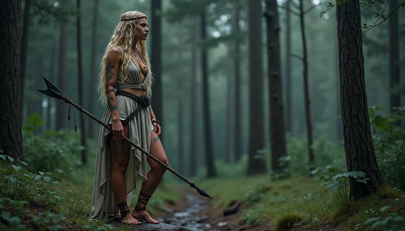 Enchanting Forest Warrior Woman