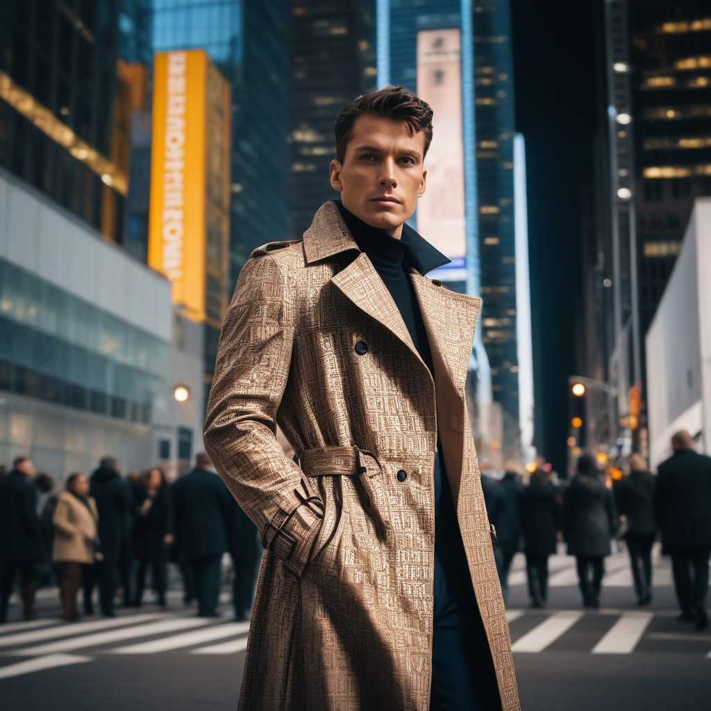 Confident strides A fashionforward individual commands attention amidst the urban hustle
