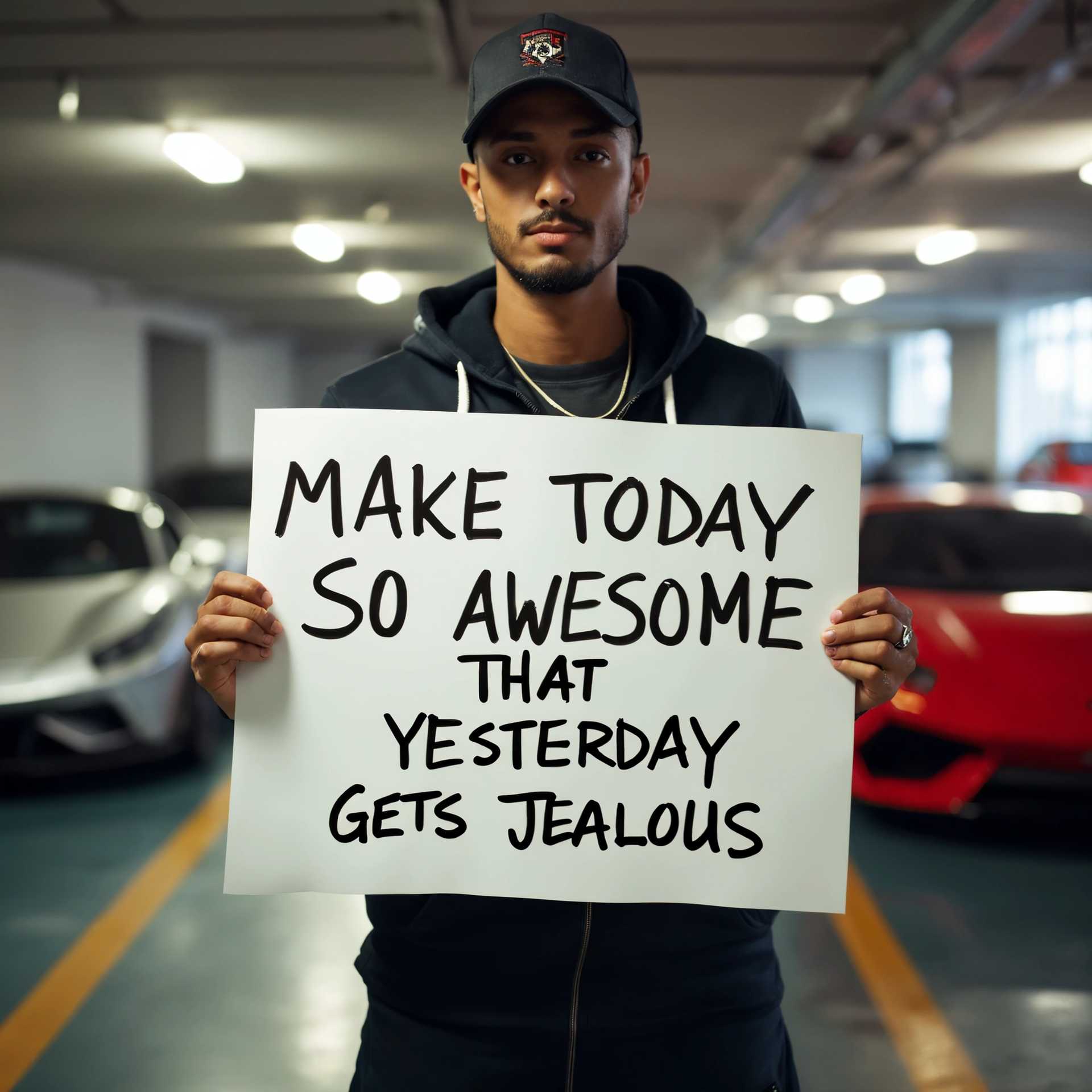 Motivational quote about making today extraordinary to surpass yesterday.