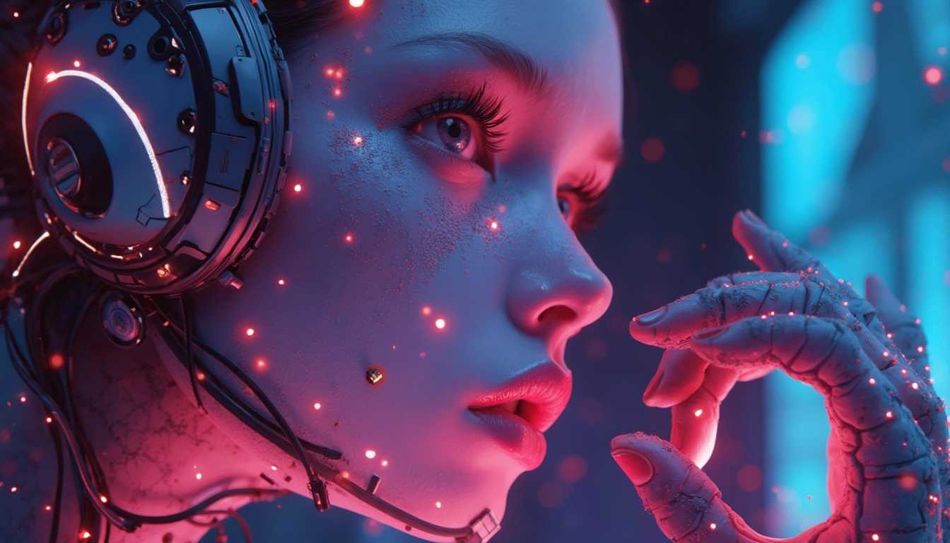 hyperdetailed Cybernetic female gynoid organism gore 8k resolution 8K 3D glowing neon hyperrealism