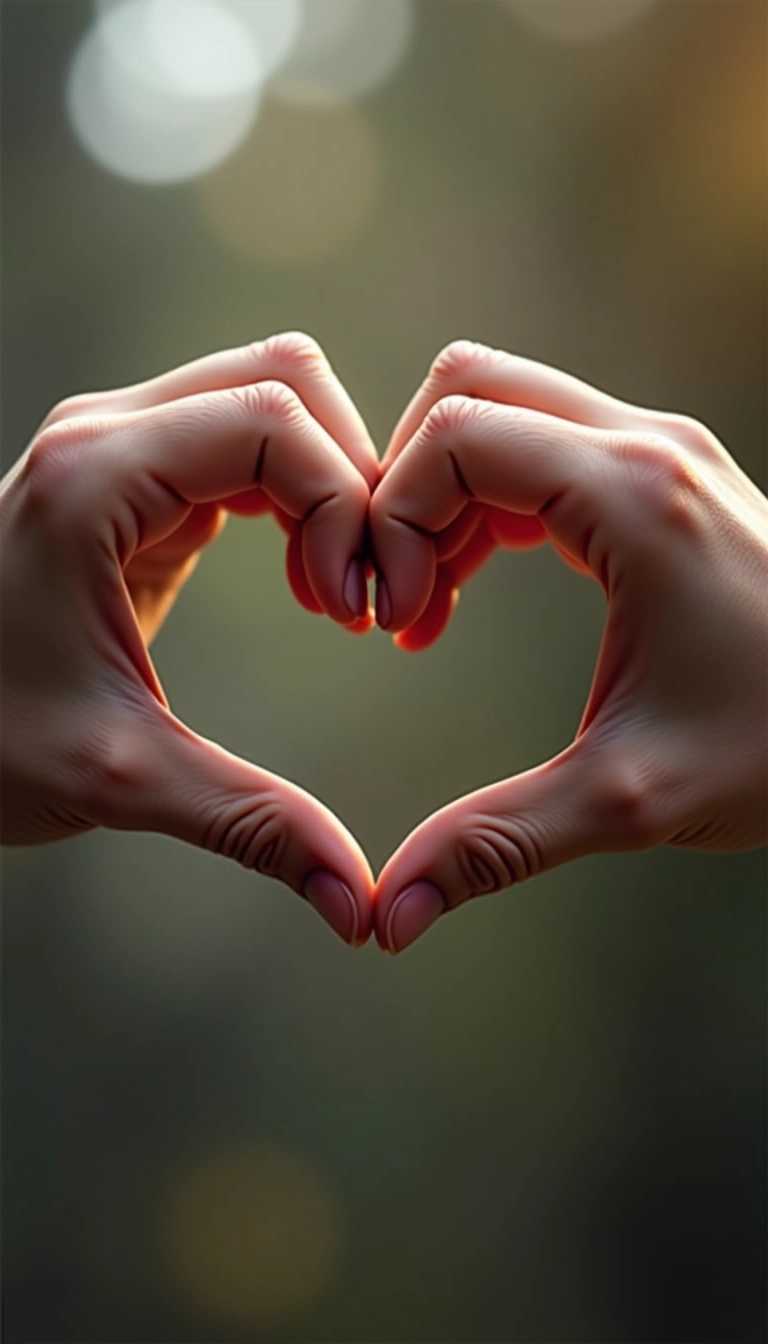 Hands Shaping a Heart Symbol of Love and Connection