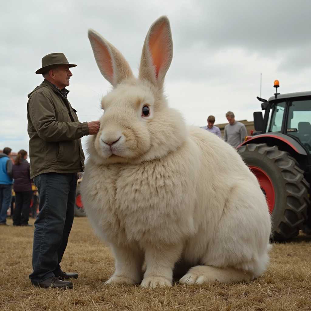 Captivating Giant Rabbit Attraction Stuns Onlookers At Farm Show