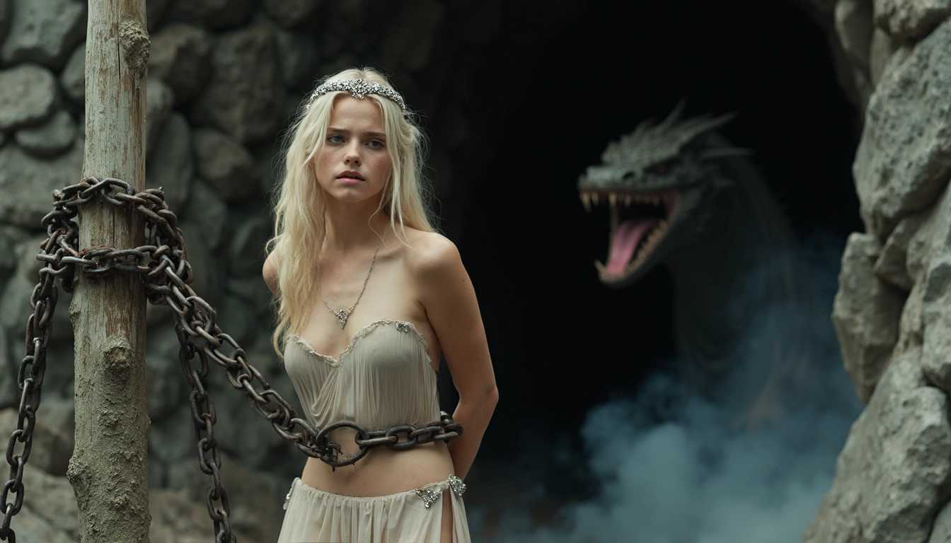 Captured Maiden and Forthcoming Dragon A Tale of Ancient Terrors