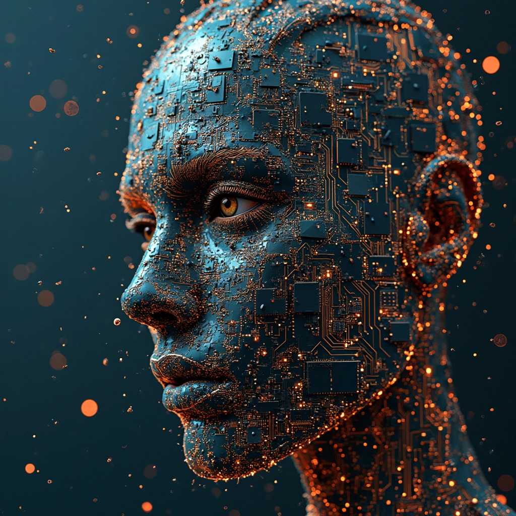 A men made entirely of electronic components,mother board,pcb 