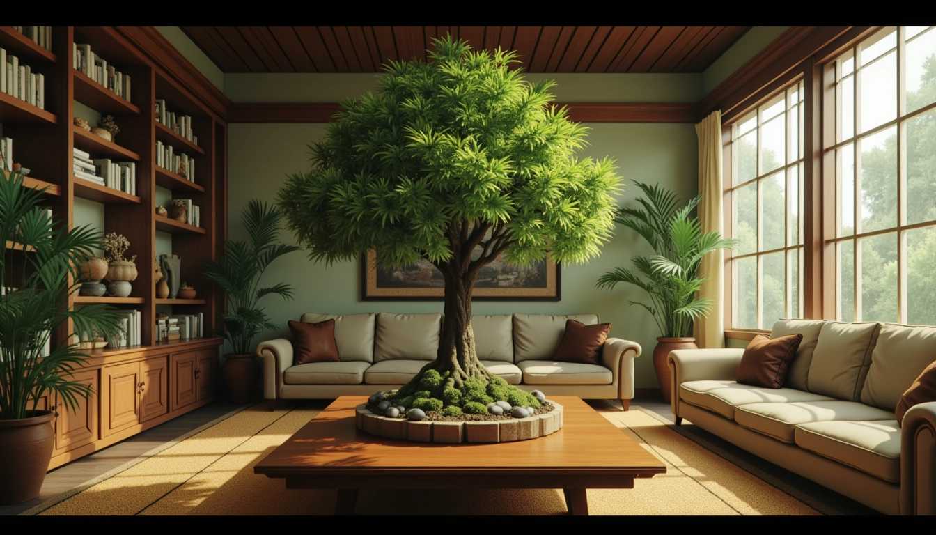  a photo of SF2, an entertainment room with a banazai tree on the table