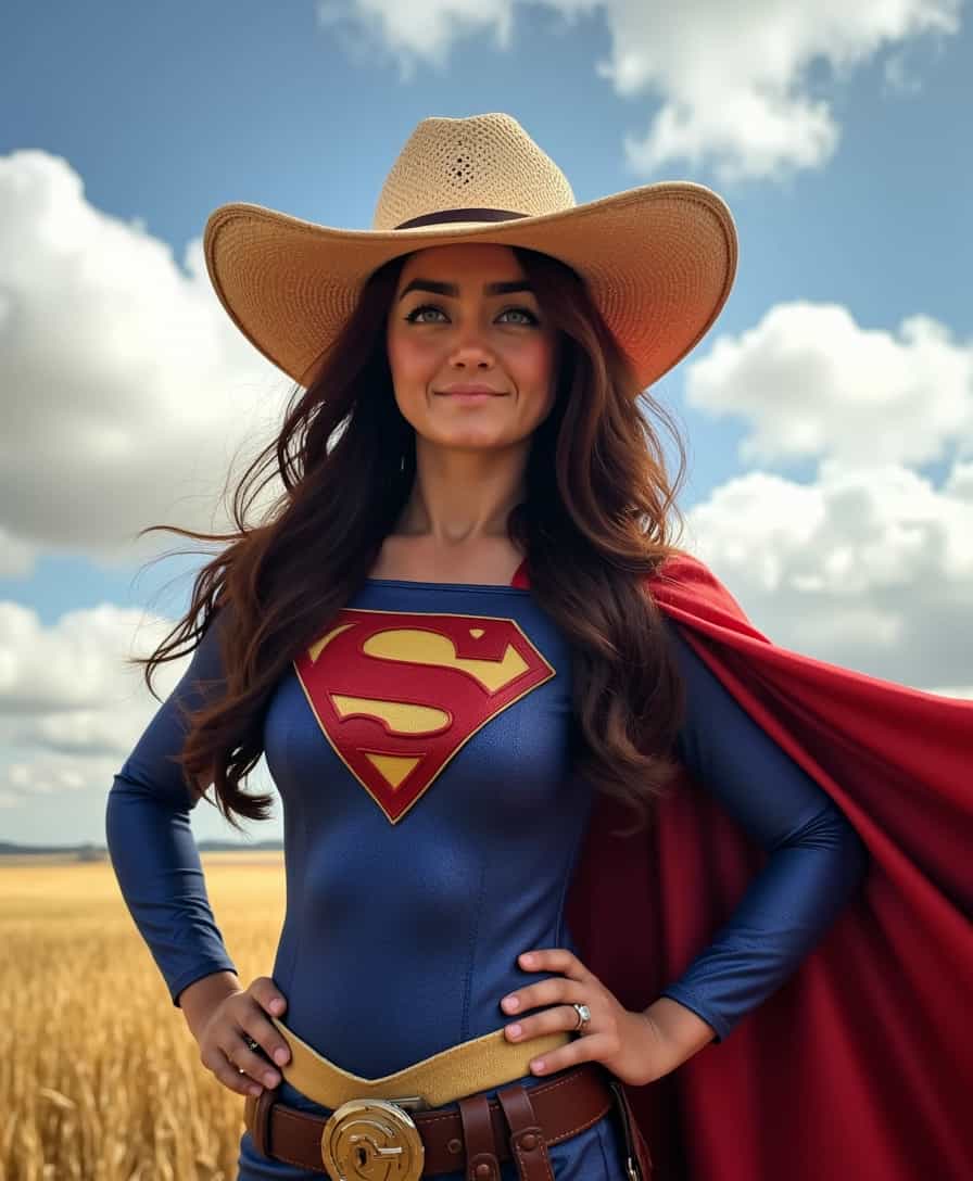 Superhero in the Field: A Blend of Icons