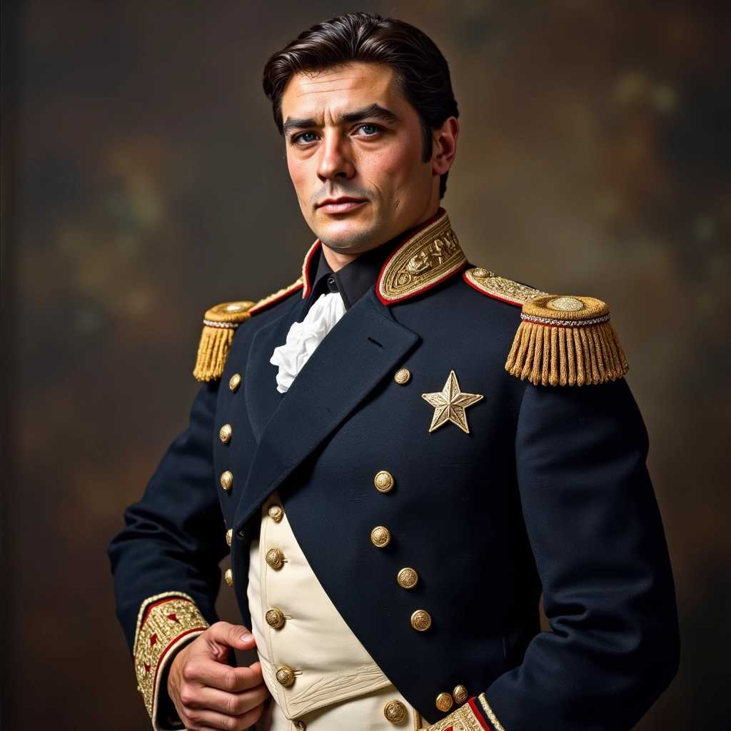 Portrait of a High-Ranking Officer in Formal Attire