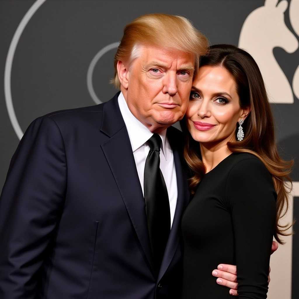 ANGELINA WITH DONALD TRUMP