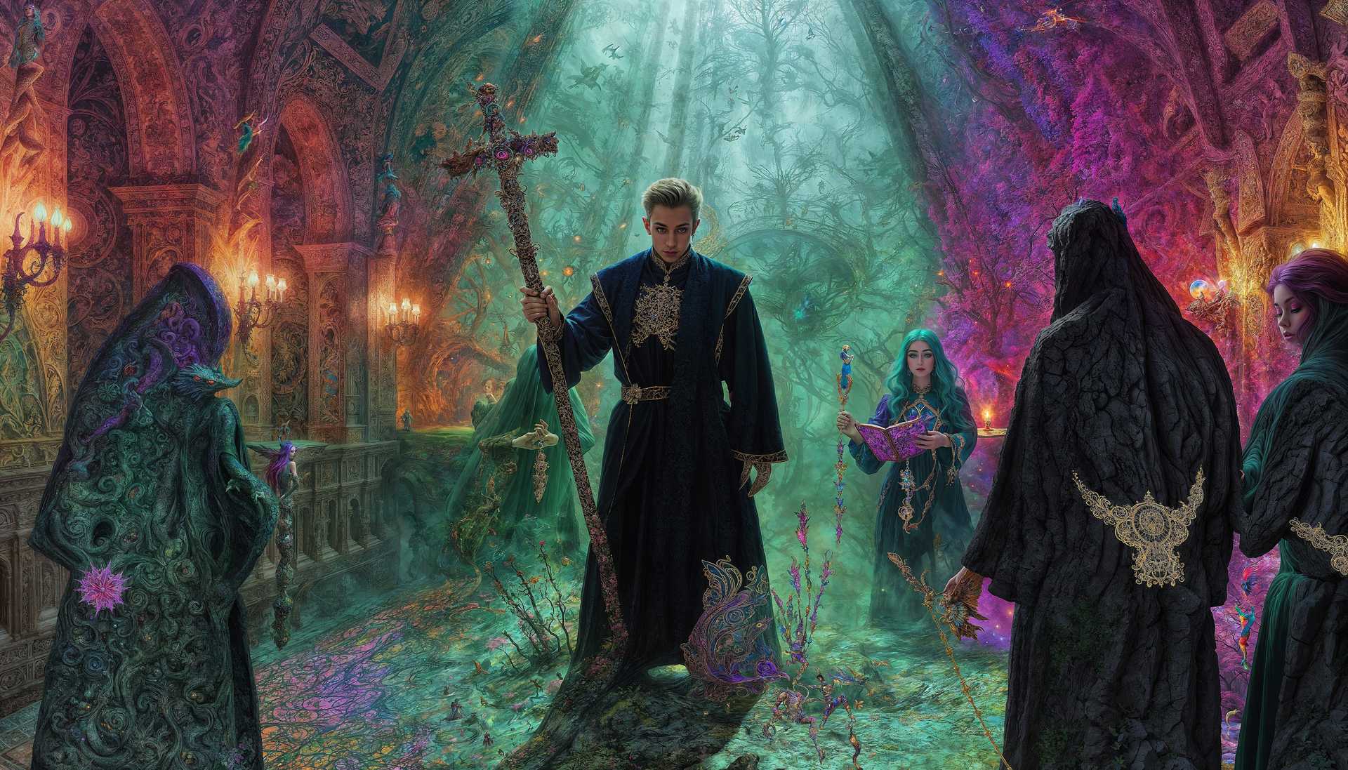 Enchanted Cathedral: A Fantasy tableau of Mystery and Magic