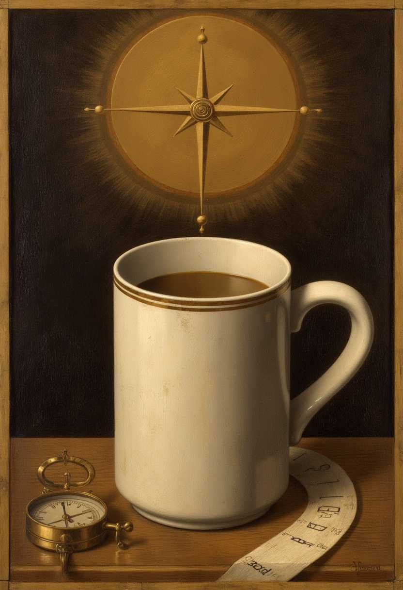 Compass, Coffee, and Calendars Navigating the Days Journey