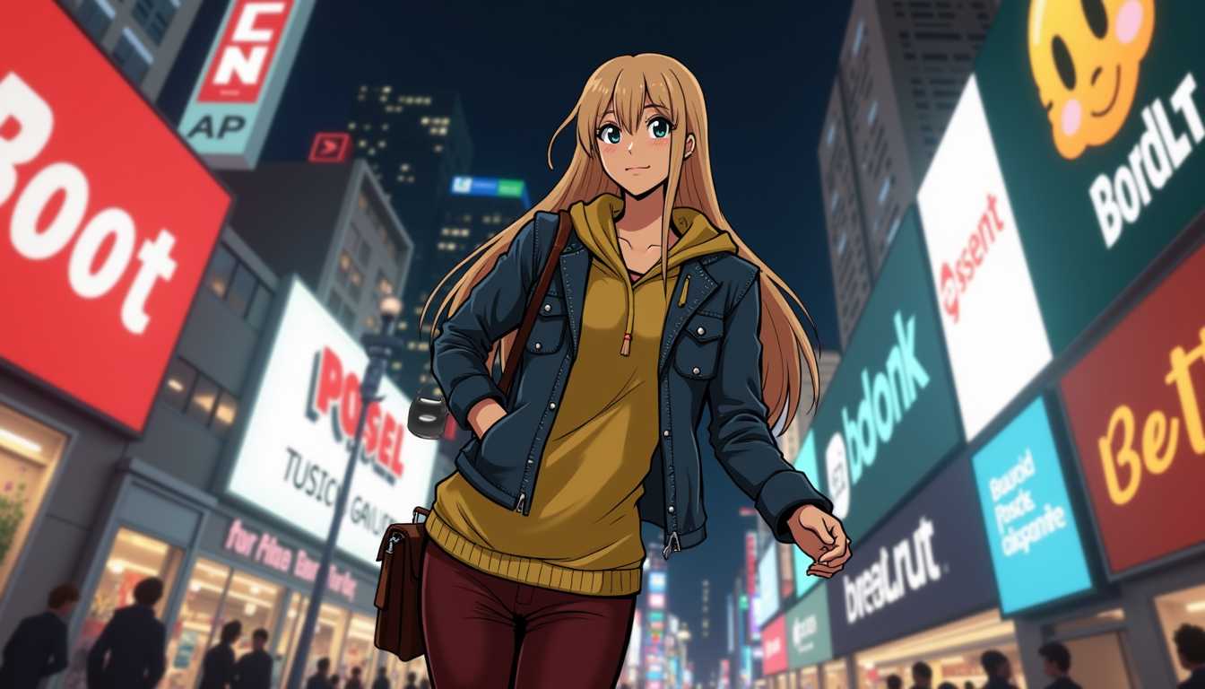 Nightlife Stroll: Urban Anime Adventure
