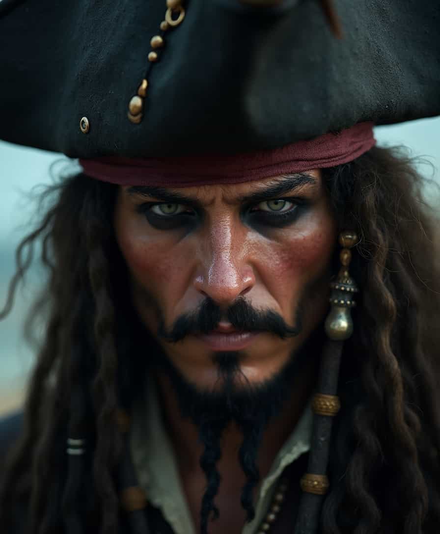 Pirate Captain with Intense Gaze