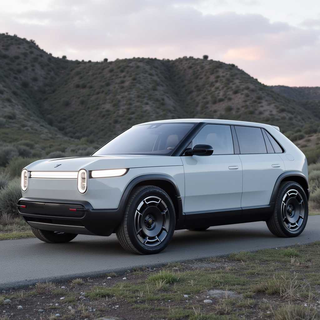 a photo of a RIVIAN R3X car, , test