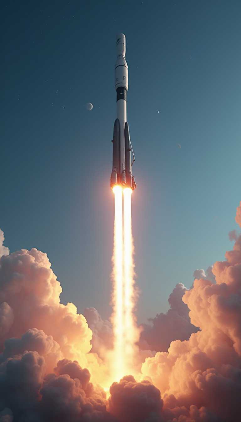 This image is a high-resolution photograph of SpaceX rocket