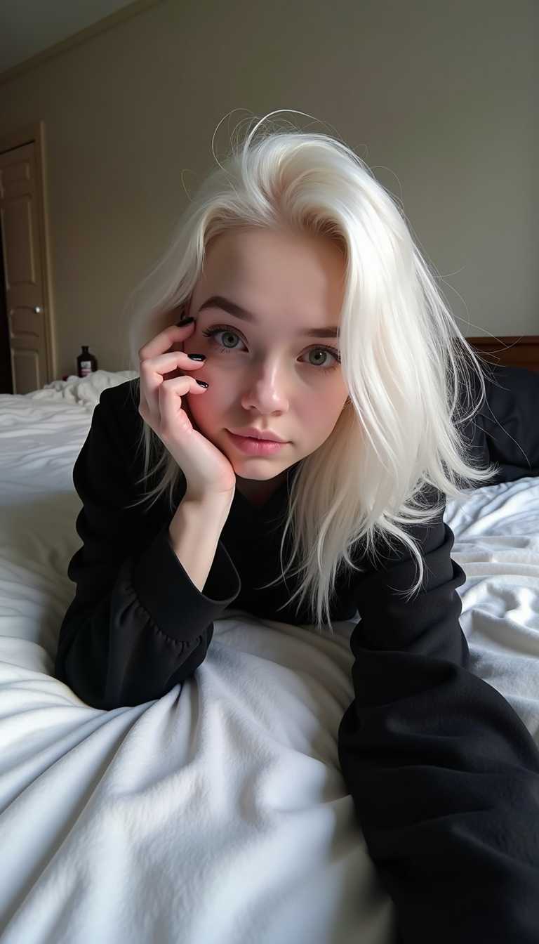 Platinum blonde hairstyle A trendy and eyecatching hair color