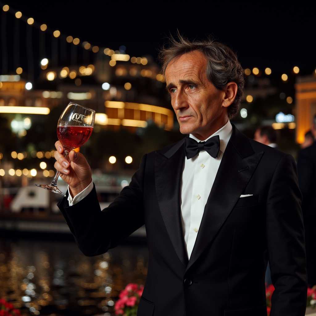 Elegant Evening A Man in Tuxedo with a Wine Glass