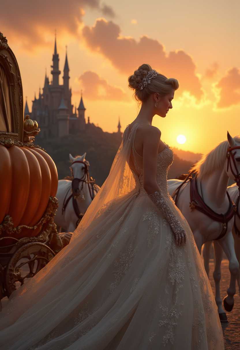 Cinderella in a Sunset Enchantment A Fairytale Come to Life