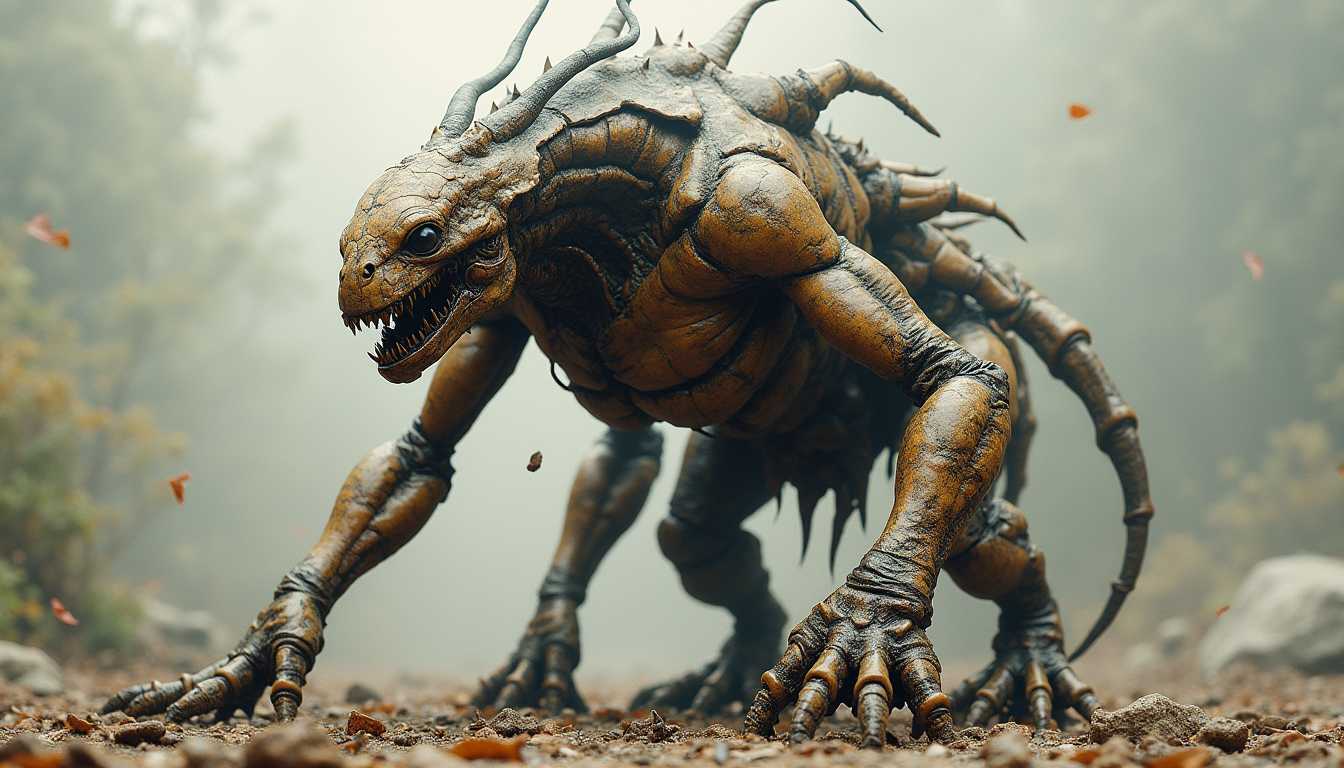 Imagine a monster born from the chaos of uncontrolled ambitions, a creature that embodies the dangers of scope creep. This beast is fragmented in appearance, with limbs that are haphazardly stitched together, giving it an unfinished and disjointed form. Its body is bloated with untested and unrefined features, each new addition only adding to its chaotic and unstable nature.

Its skin is a patchy, makeshift mess, with cracks and seams that ooze a dark, buggy substance. The creature lumbers forward in a half-finished manner, its movements unpolished and erratic, as if struggling under the weight of its own overcomplicated design. This monster is the embodiment of a project gone wrong, a bloated and unrefined entity that threatens to collapse under its own incomplete existence.
