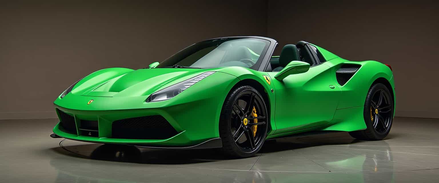 matte green ferrari