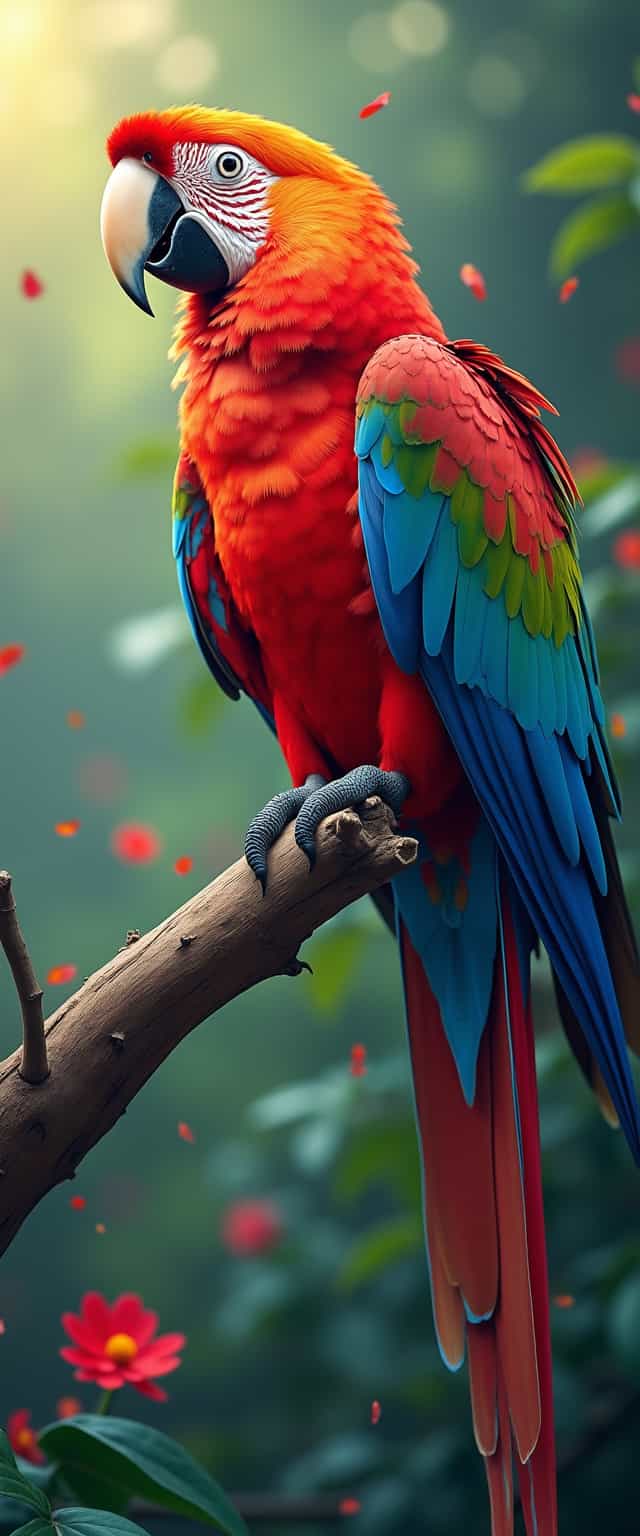 colorful, image, background, bird, DreamArt